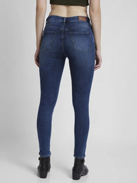 Spykar Women Mid Blue Lycra Super Skinny Fit Ankle Length Clean Look Jeans -(Alexa)