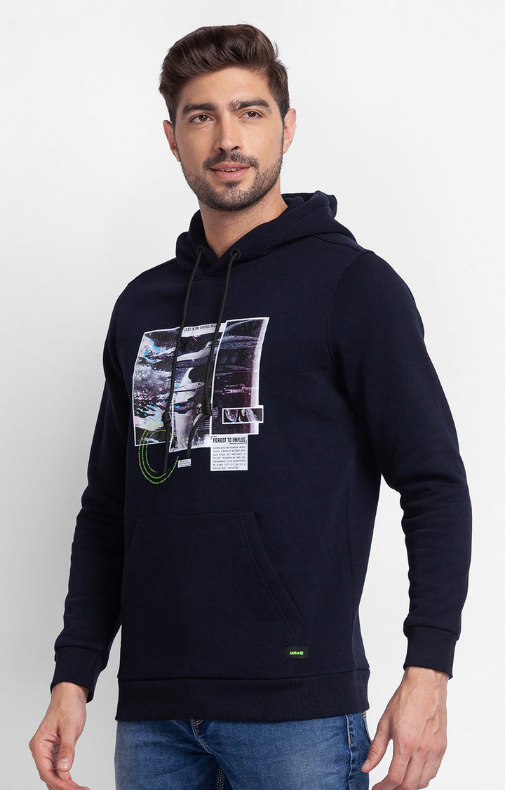 Spykar hooded sweatshirt on sale