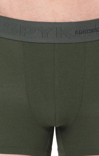 Underjeans By Spykar Men Green Solid Trunks