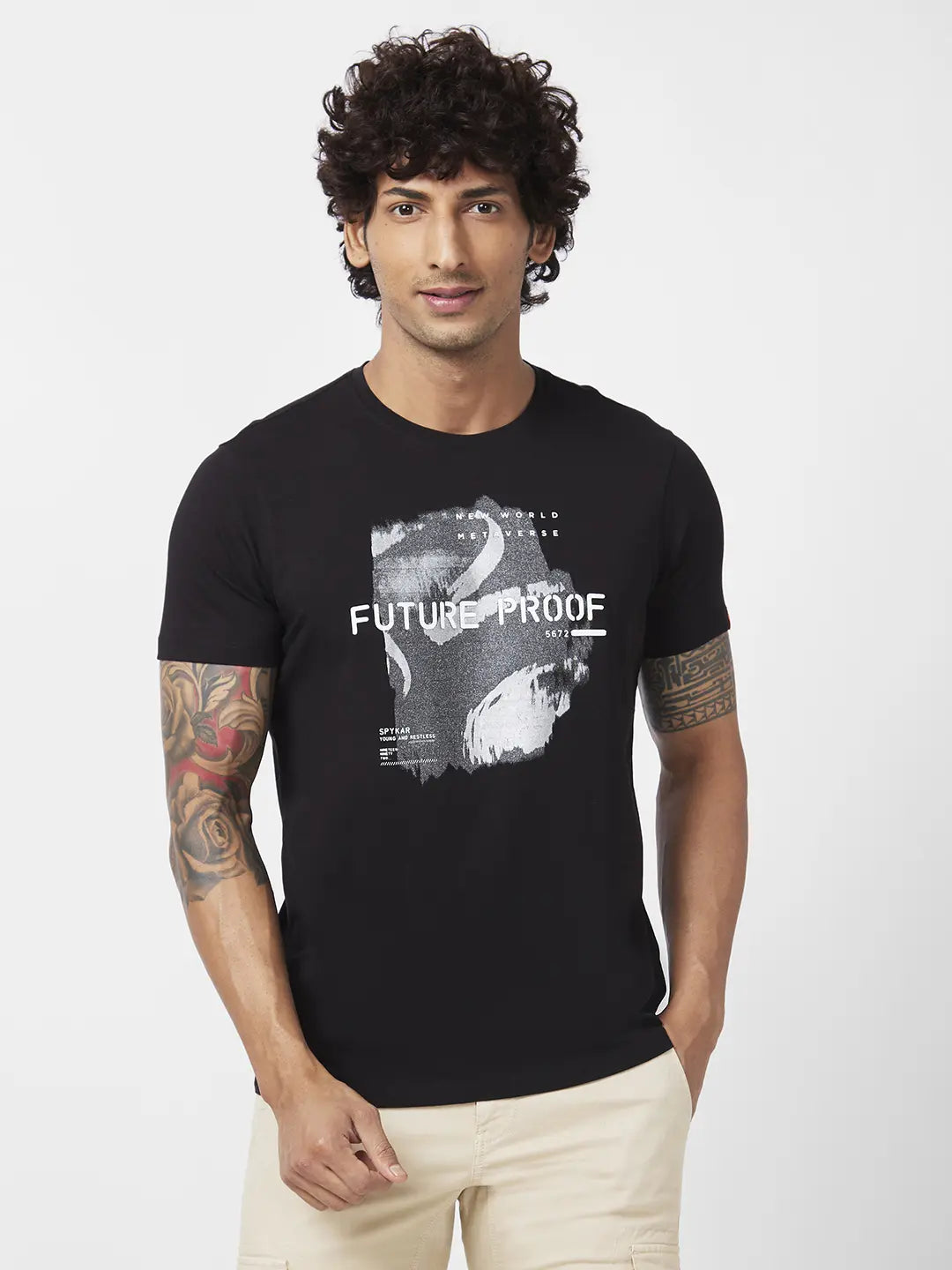 Spykar black top t shirt