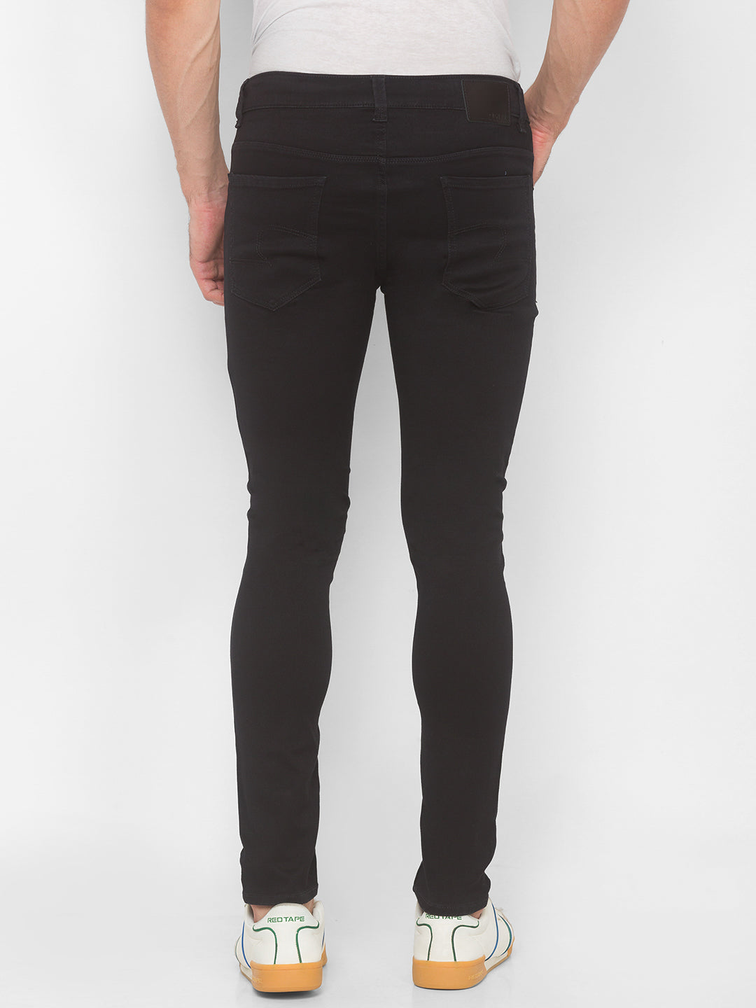 Spykar Men Black Solid Skinny Low-Rise Jeans (Supper Skinny)