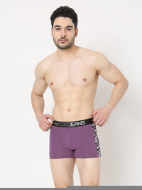 Underjeans by Spykar Men Premium Pack of 2 Black - Purple Trunk