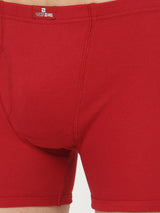 Men Premium Cotton Blend Maroon Trunk - (Pack Of 2)- Underjeans By Spykar