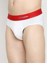 Underjeans By Spykar Men Premium Cotton Blend White Brief