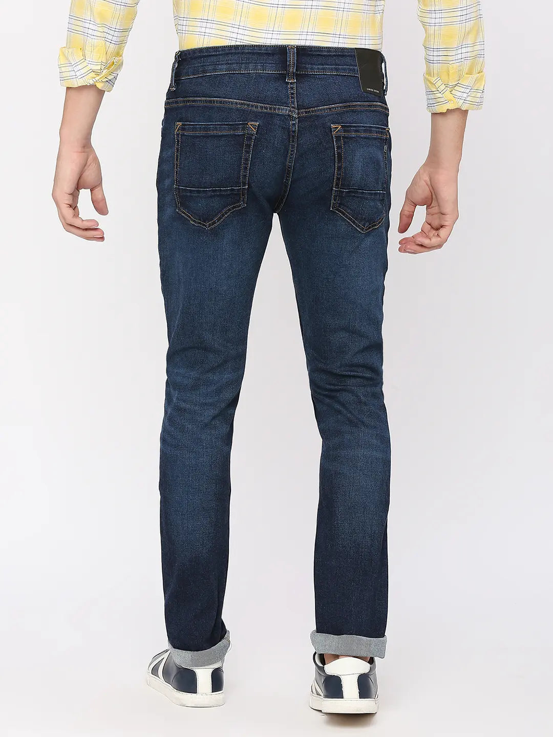 Spykar Men Mid Blue Cotton Regular Fit Narrow Length Clean Look Mid Rise Limited edition Jeans (Rover)