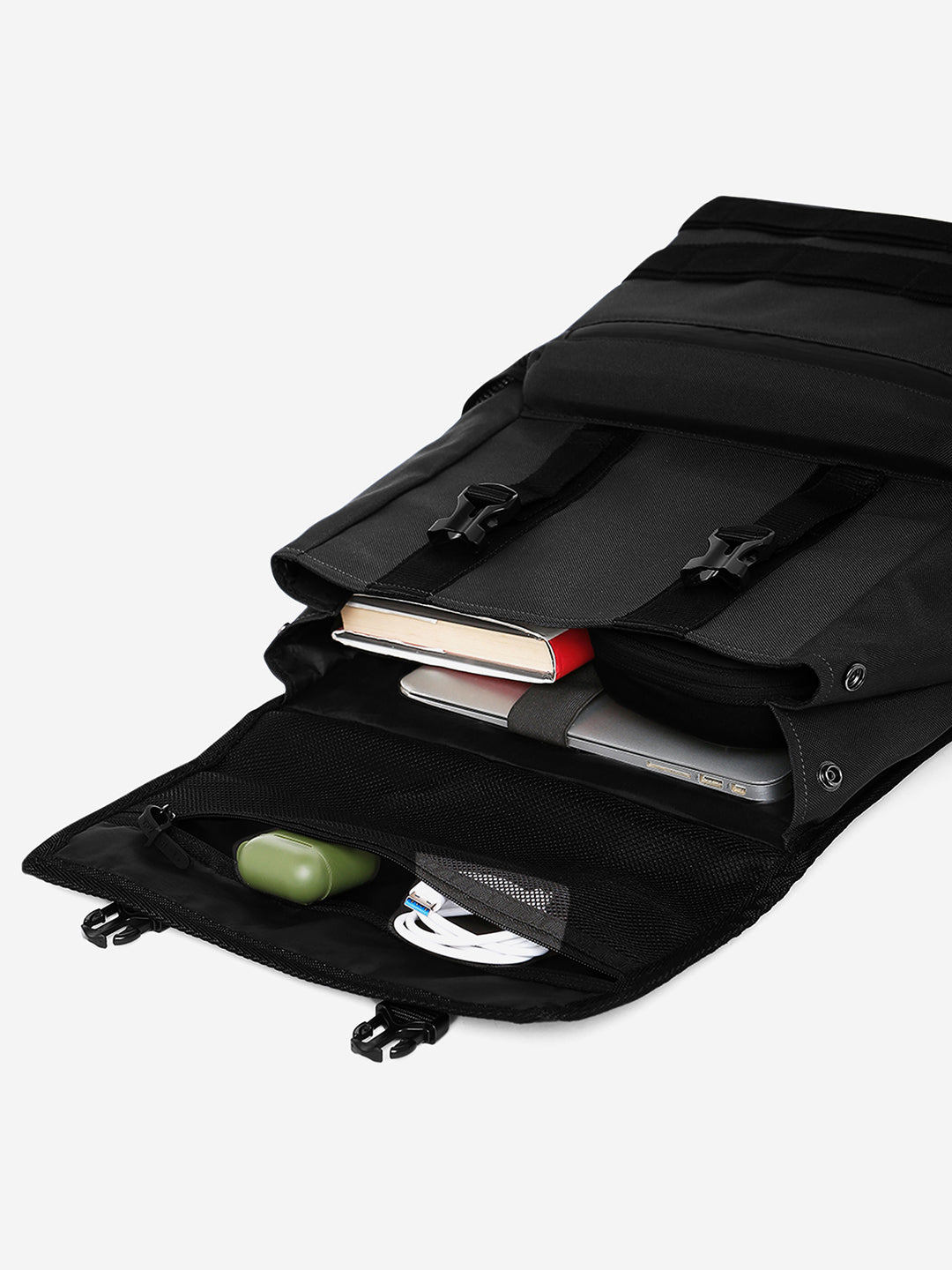 Spykar Black Casual Traveler Backpacks
