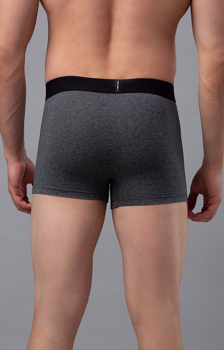 Underjeans By Spykar Men Grey Solid Trunks