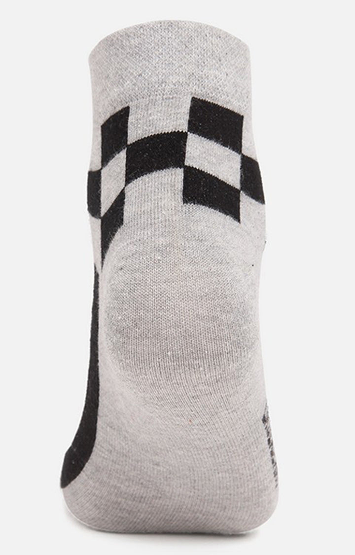 Men Premium Grey Ankle Length (Non Terry) Single Pair Of Socks- Underjeans By Spykar