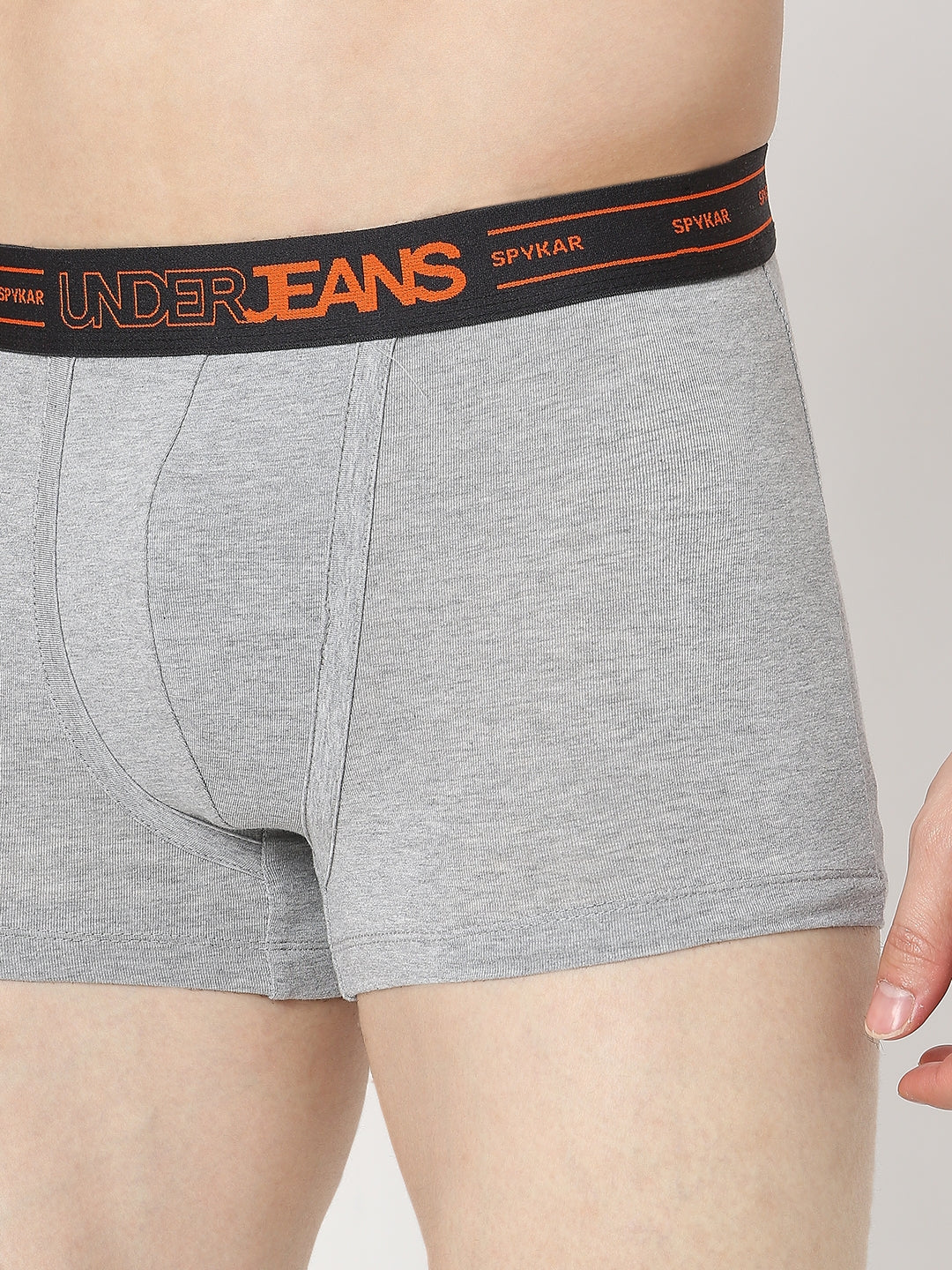 Underjeans by Spykar Men Premium Grey Melange Trunk