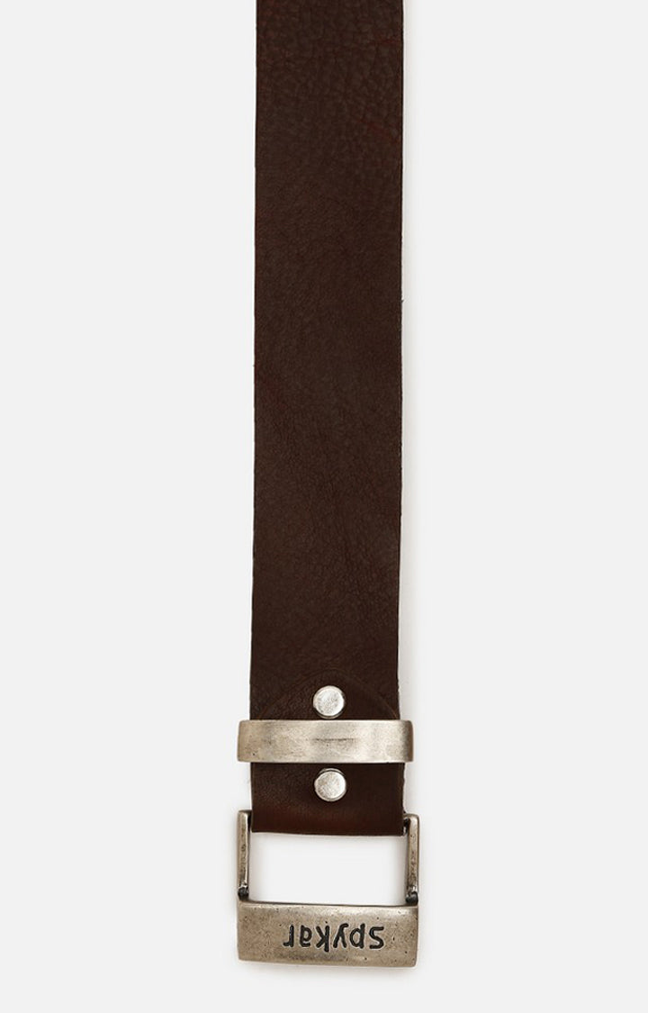 Spykar Men Leather Brown Belt