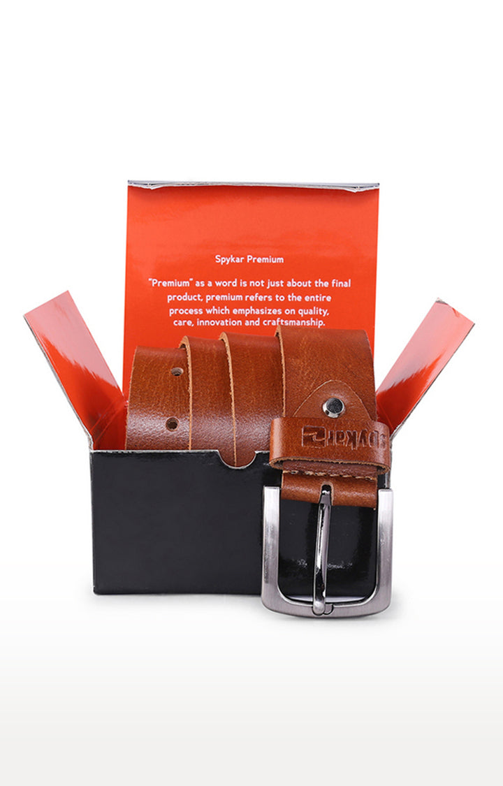 Spykar Men Tan Genuine Leather Belts