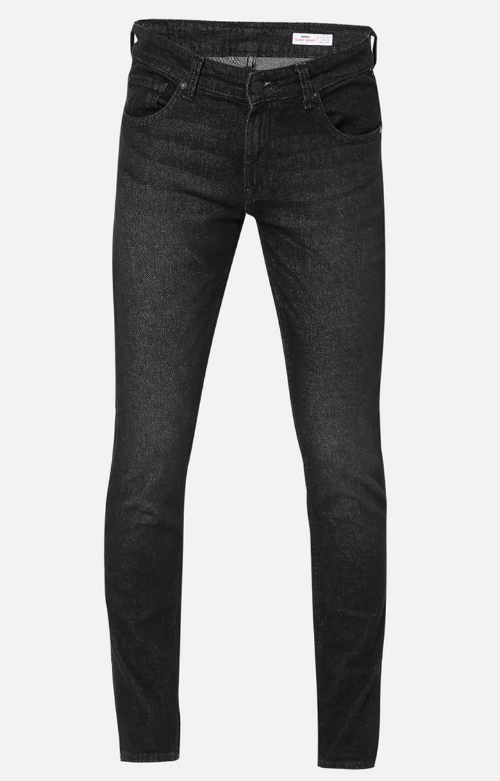 Spykar Men Black Cotton Slim Fit Narrow Length Jeans (Skinny)