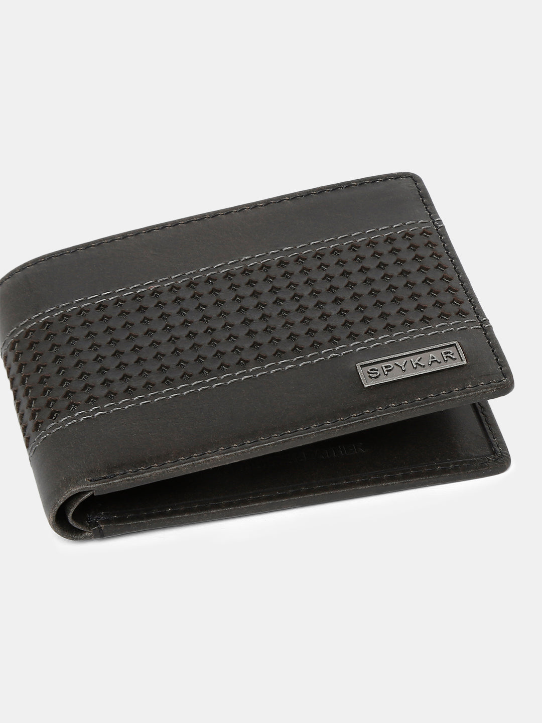 Spykar Men Grey Leather Wallet