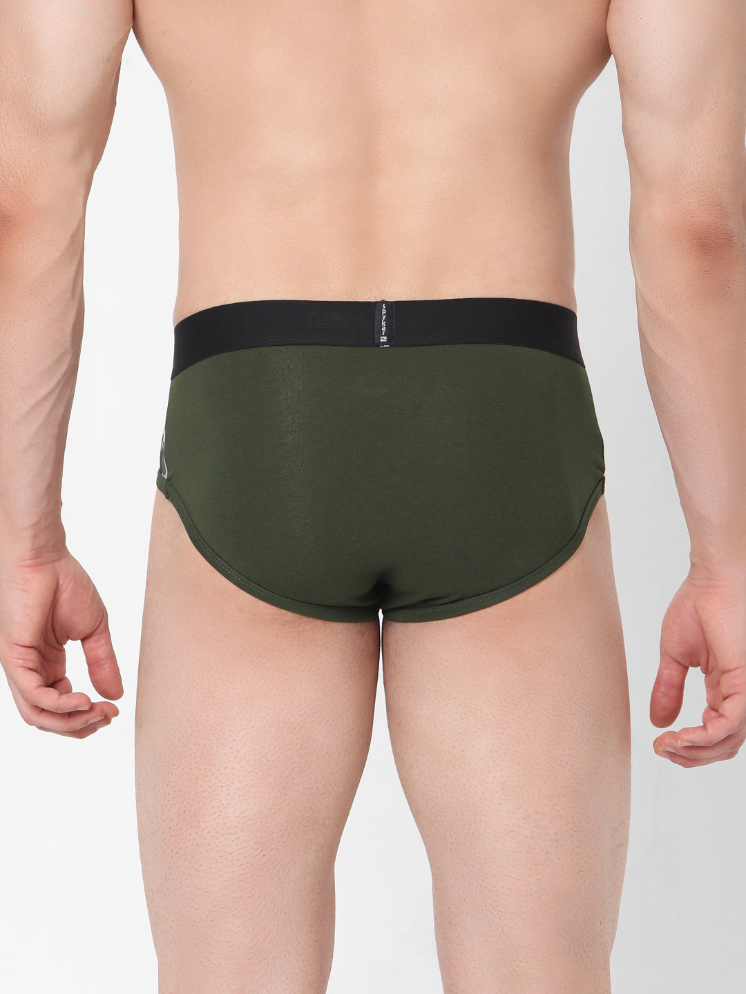 Underjeans By Spykar Men Premium Cotton Blend Olive Brief