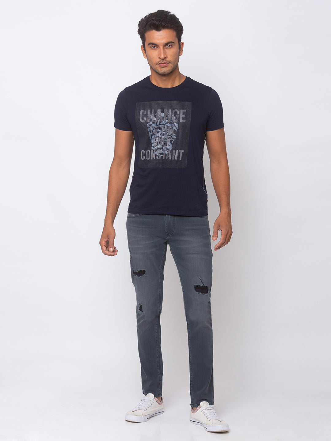 Spykar Men Cotton Grey Jeans