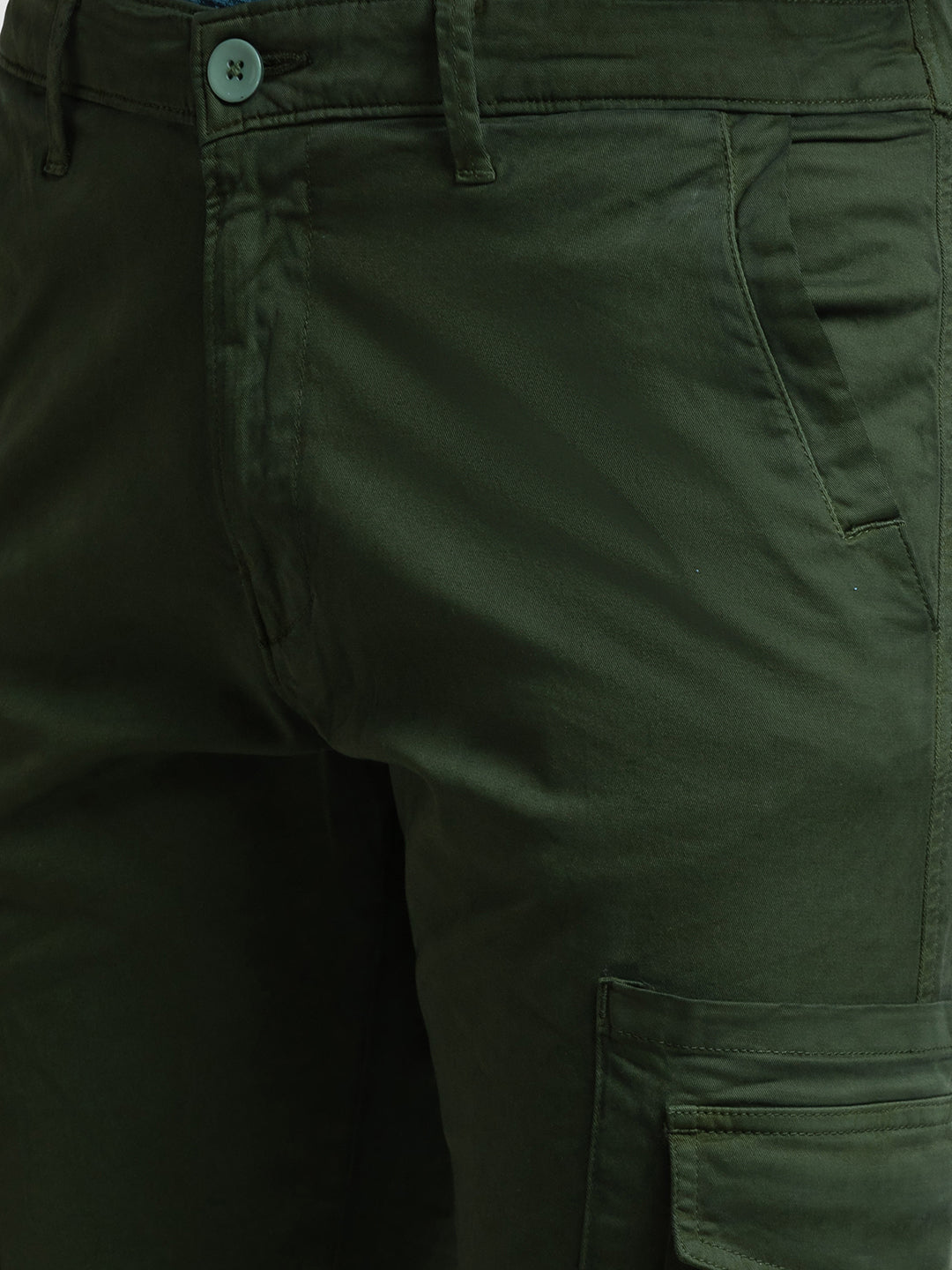 Buy Online|Spykar Men Black Lycra Slim Fit Ankle Length Plain Trousers