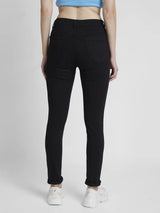 Spykar Women Raw Black Lycra Skinny Fit Regular Length Clean Look Jeans -(Adora)