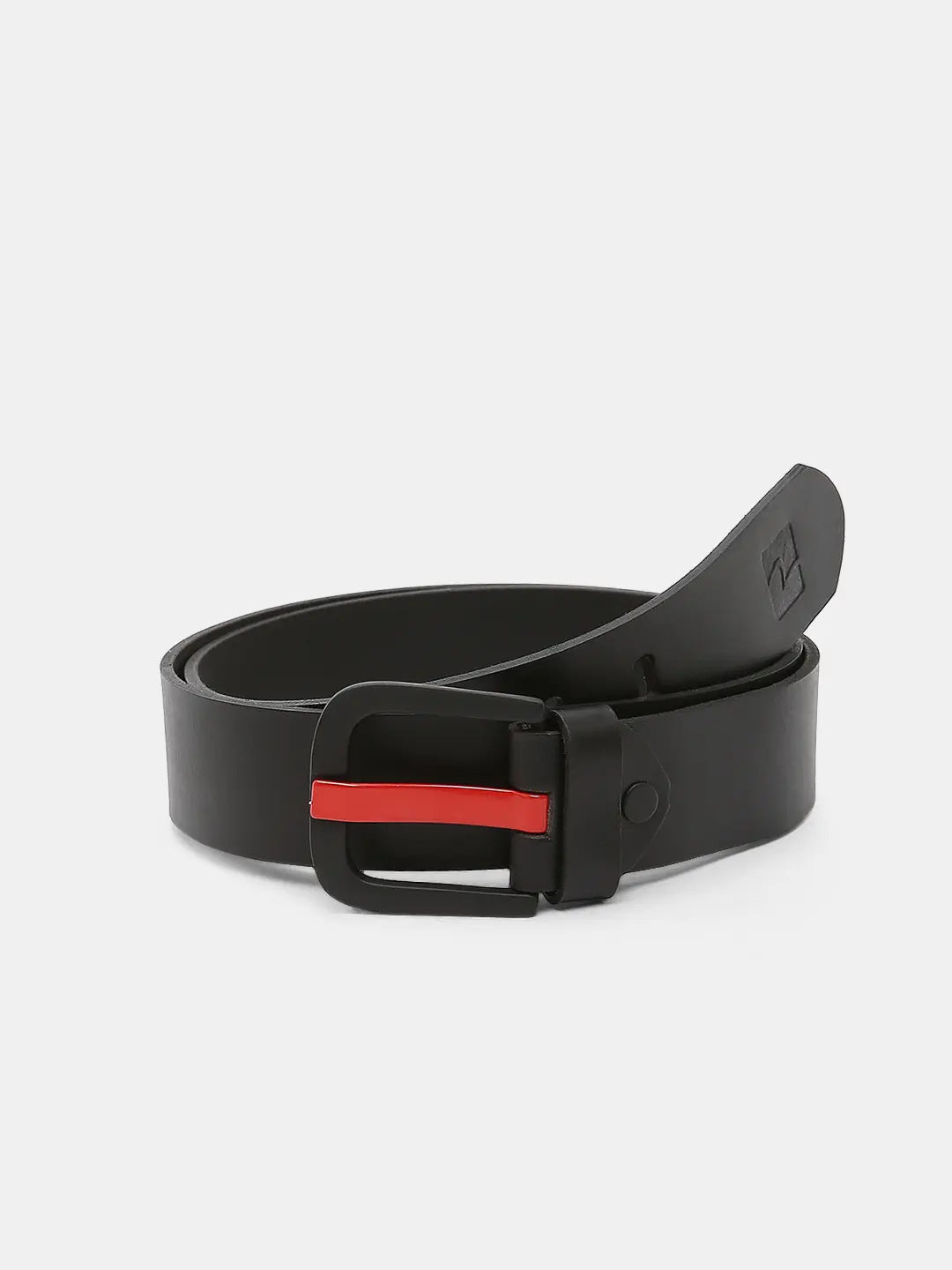 Spykar Black Leather Belt & Wallet Combo