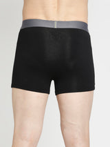 Men Premium Dull Purple & Black Cotton Blend Trunk - Pack Of 2- Underjeans By Spykar