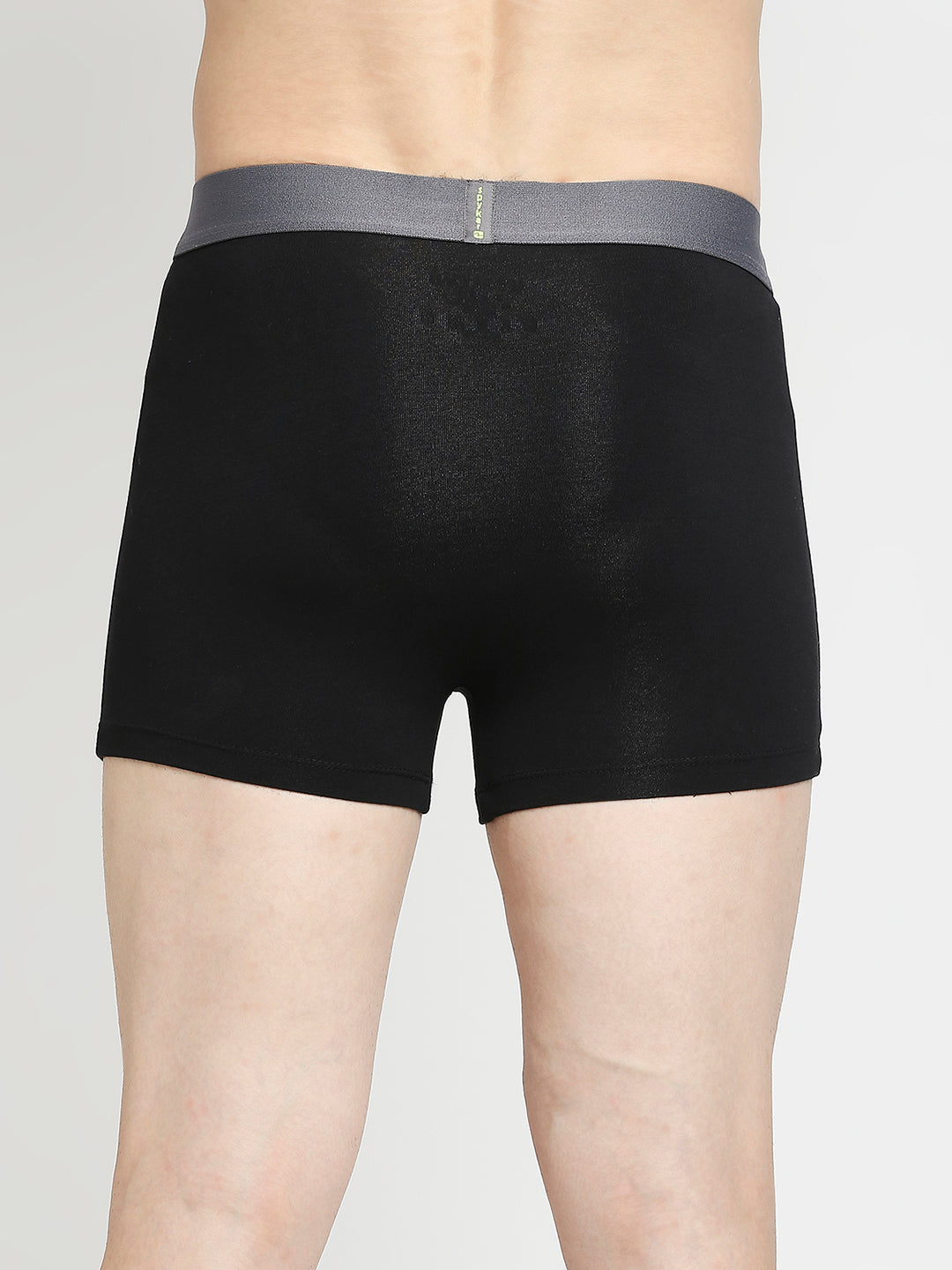 Men Premium Dull Purple & Black Cotton Blend Trunk - Pack Of 2- Underjeans By Spykar