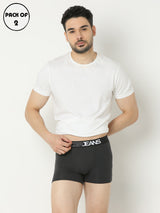 Underjeans By Spykar Men Premium Dk Grey Trunk Pack Of 2