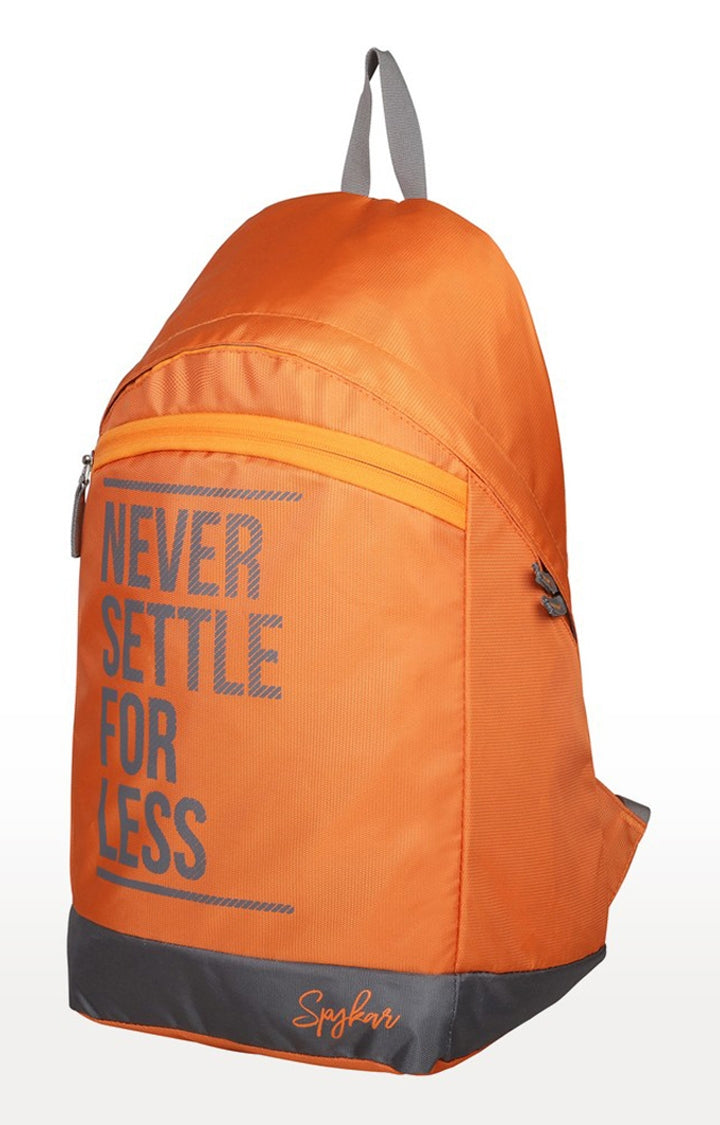 Spykar Orange Printed Backpack