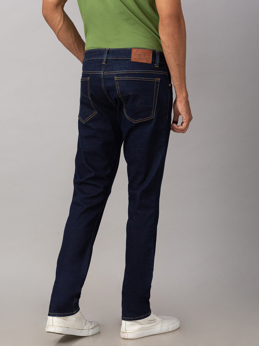 Spykar Men Blue Cotton Slim Fit Narrow Length Jeans (Skinny)