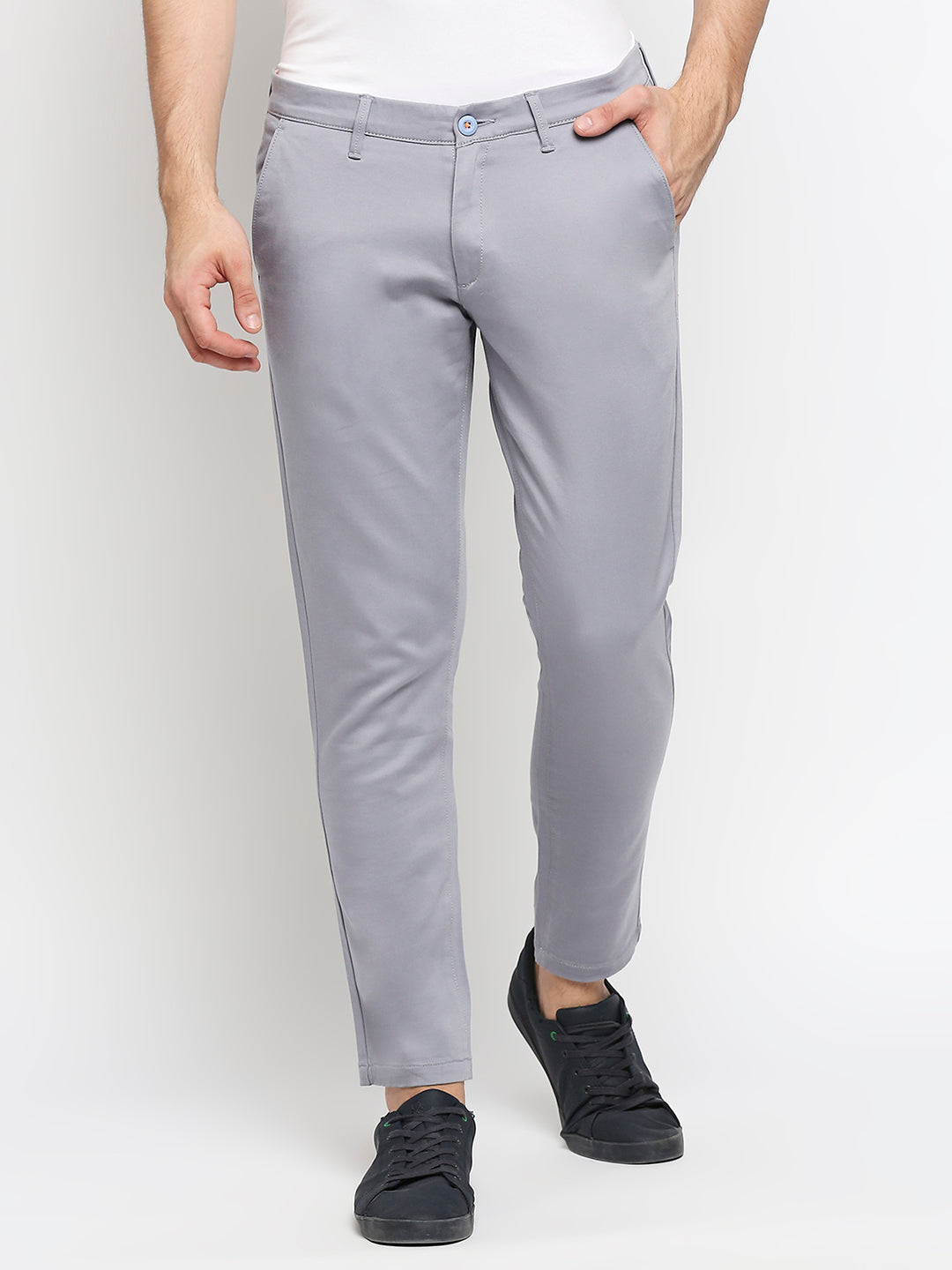 Grey English Flannel Side Adjuster Trousers | Men's Country Clothing |  Cordings US