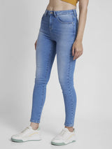Spykar Women Light Blue Lycra Super Skinny Fit Ankle Length Clean Look Jeans -(Alexa)