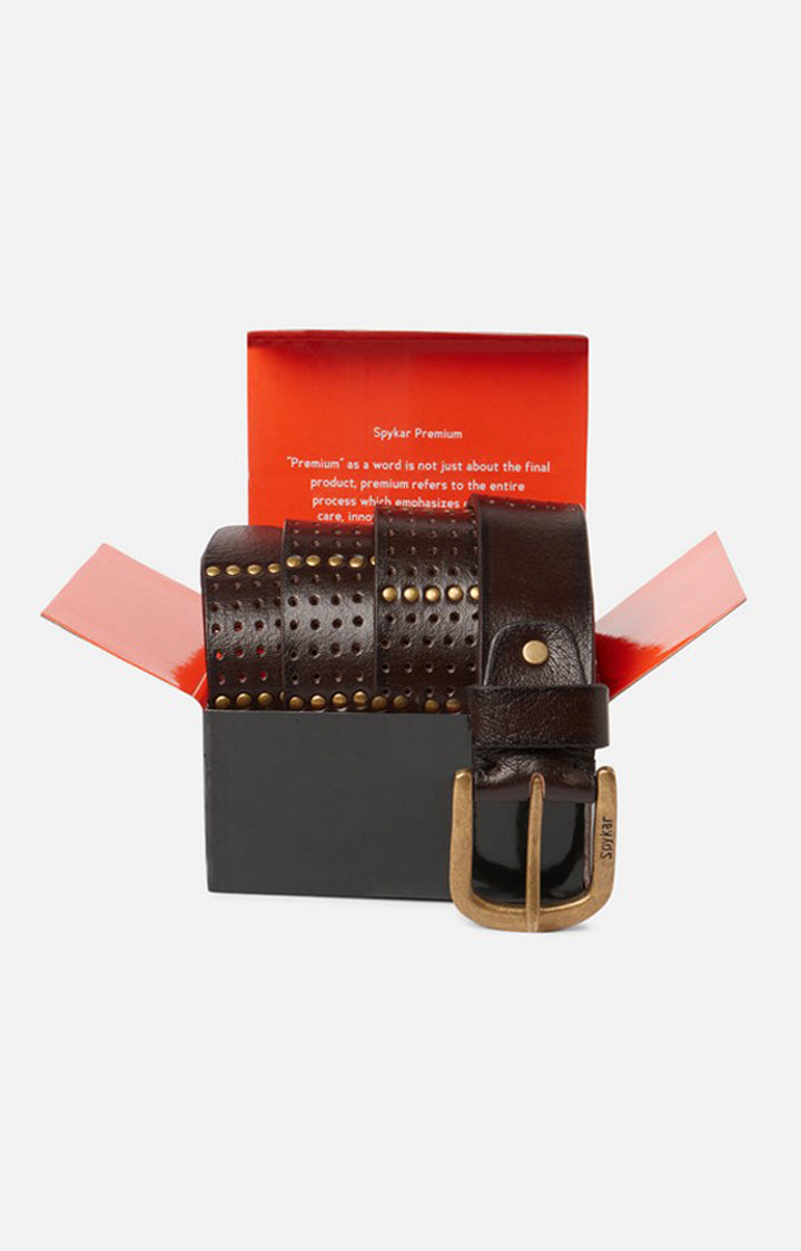 Spykar Men Brown Genuine Leather Belt
