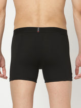 Underjeans By Spykar Men Black Solid Trunks