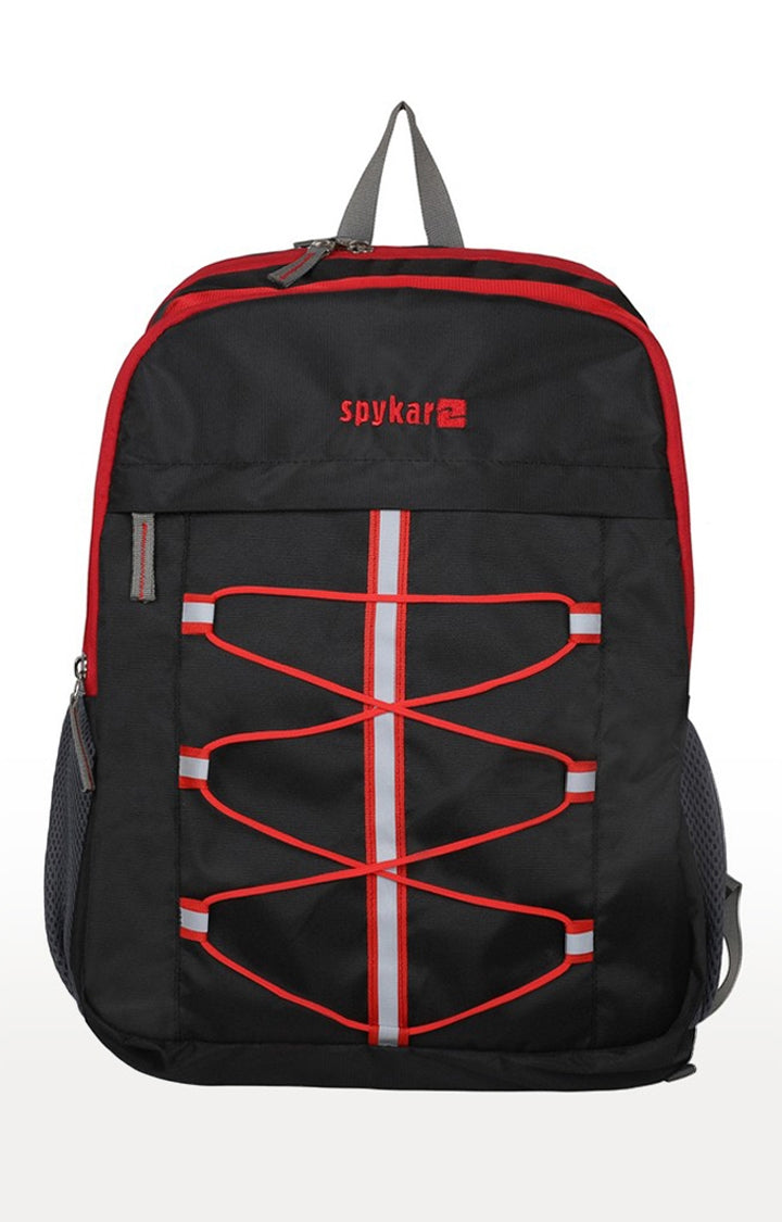Spykar Black Solid Backpack