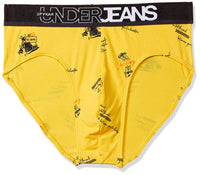 Underjeans By Spykar Men Premium Cotton Blend Yellow Brief