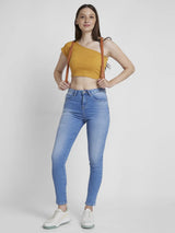 Spykar Women Light Blue Lycra Super Skinny Fit Ankle Length Clean Look Jeans -(Alexa)