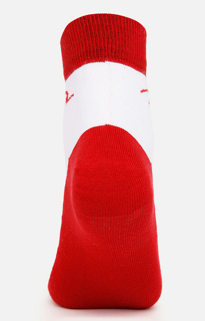 Spykar Black & Red Solid Ankle Length Socks