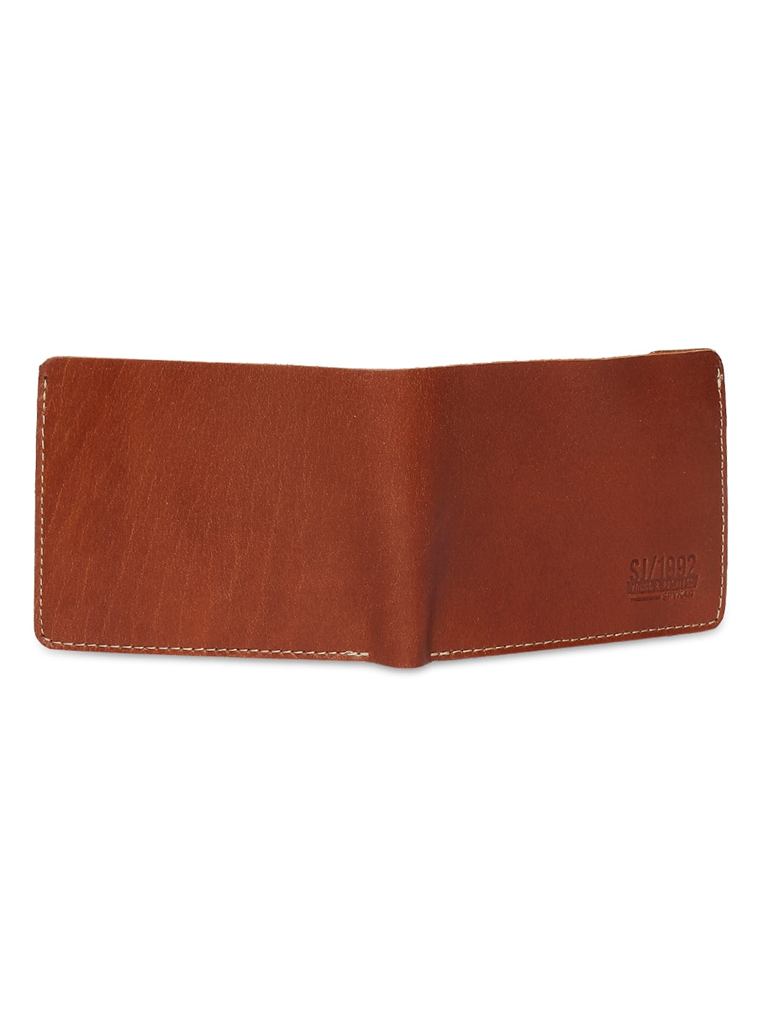 Spykar Men Brown Leather Bi-Fold Wallet