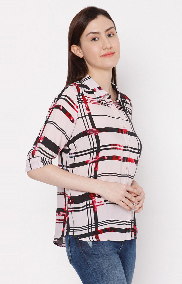 Spykar Women Slim Fit Cotton Printed Shirt