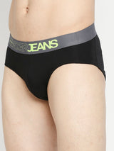 Men Premium Black & Maroon Cotton Blend Brief - Pack Of 2- Underjeans By Spykar
