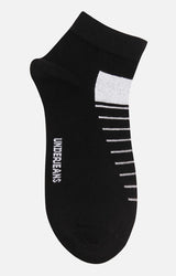 Men Premium Black Ankle Length (Non Terry) Single Pair Of Socks- Underjeans By Spykar