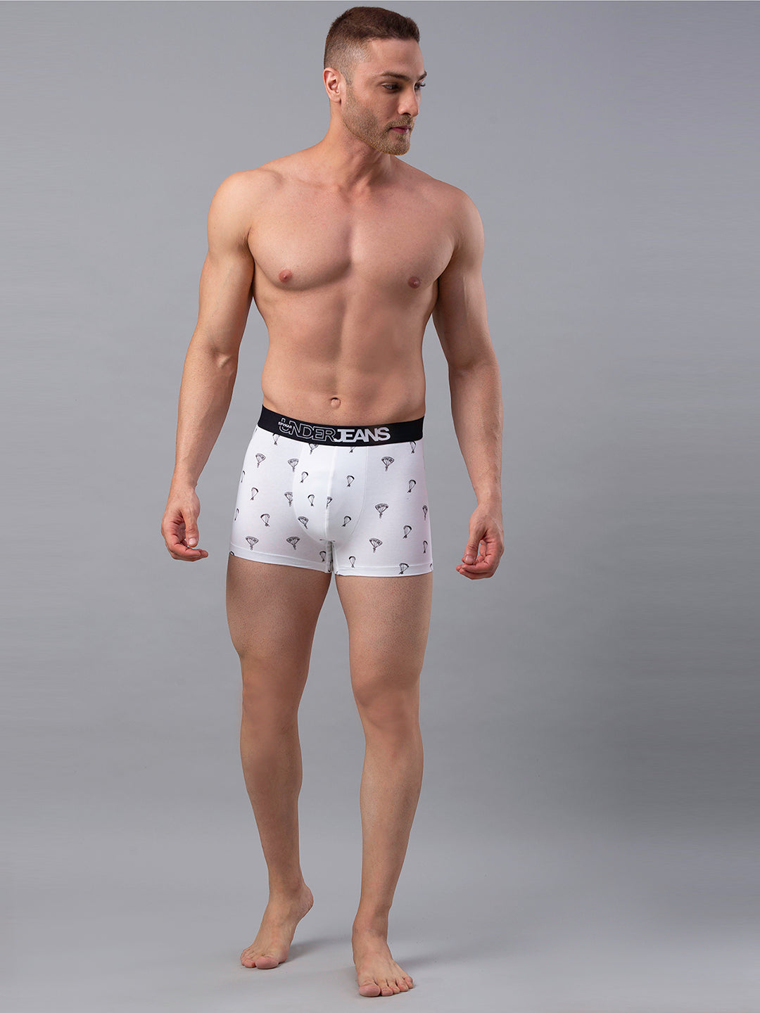 Underjeans By Spykar Men Cotton Blend White Trunk