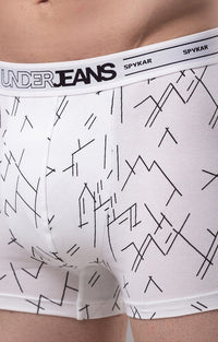 Underjeans By Spykar Men White Solid Trunks