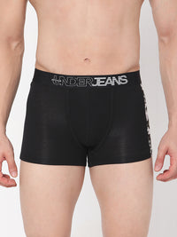 Underjeans By Spykar Men Premium Black Cotton Blend Trunk