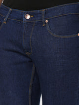 Spykar Raw Blue Cotton Slim Fit Narrow Length Jeans For Men (Skinny)