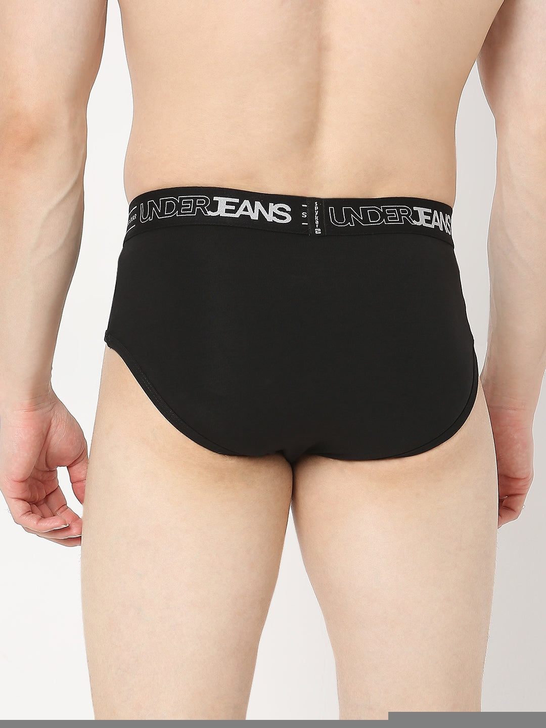 Underjeans by Spykar Men Premium Pack of 2 Black-Red Brief