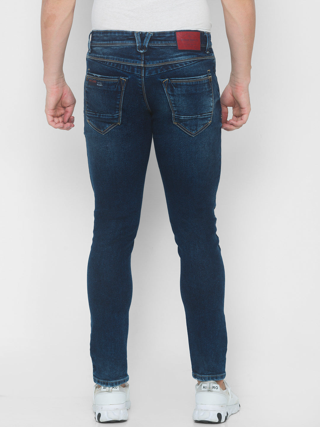 Spykar Men Blue Cotton Slim Fit Tapered Length Jeans (Kano)