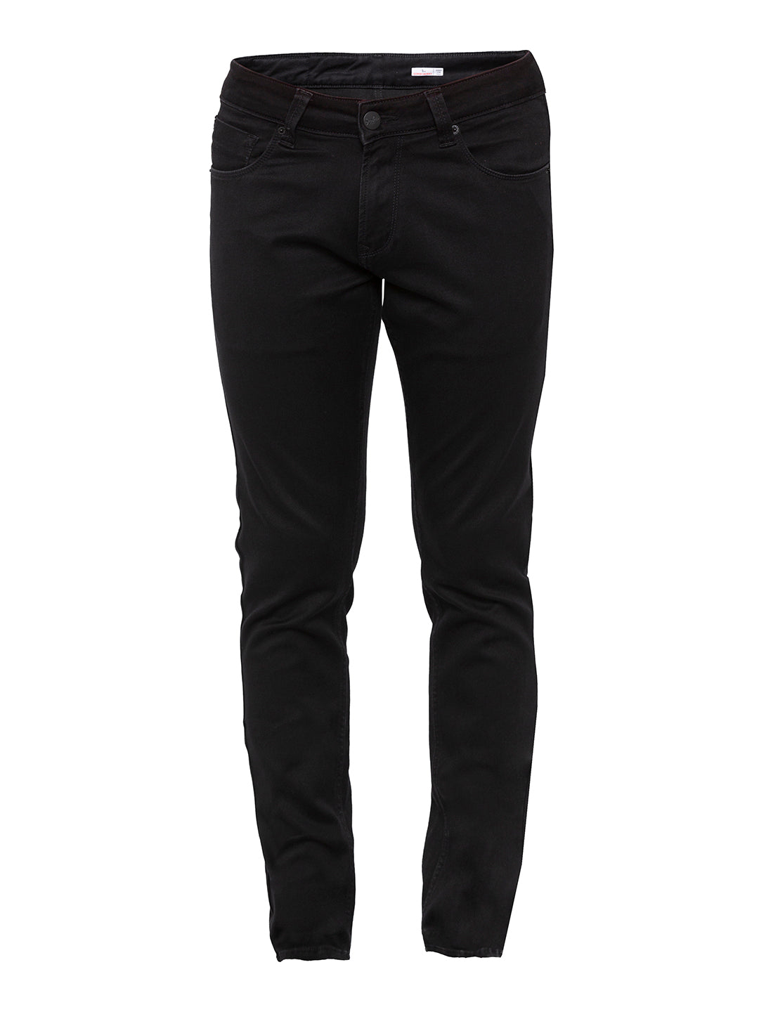 Spykar Men Black Cotton Super Slim Fit Tapered Length Jeans (Super Skinny)