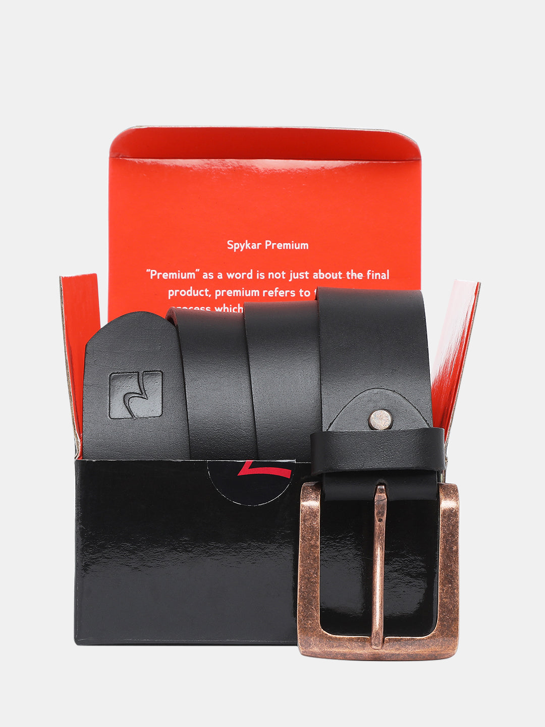 Spykar Men Black Leather Belt