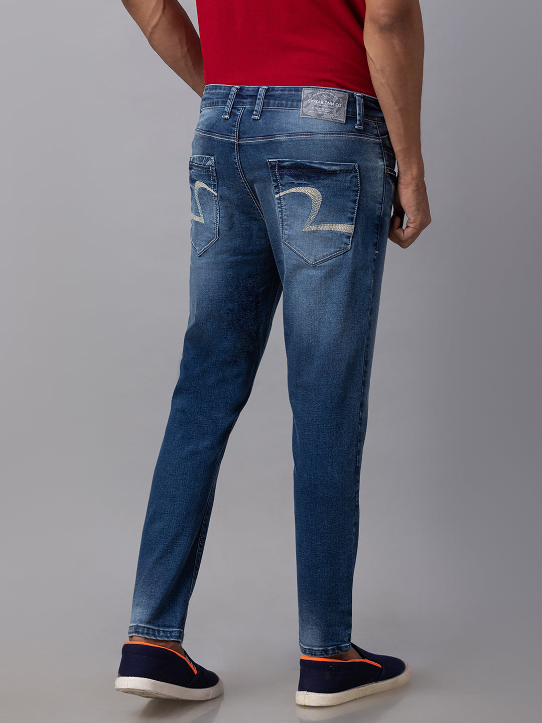 Spykar Men Blue Cotton Slim Fit Tapered Length Jeans (Kano)