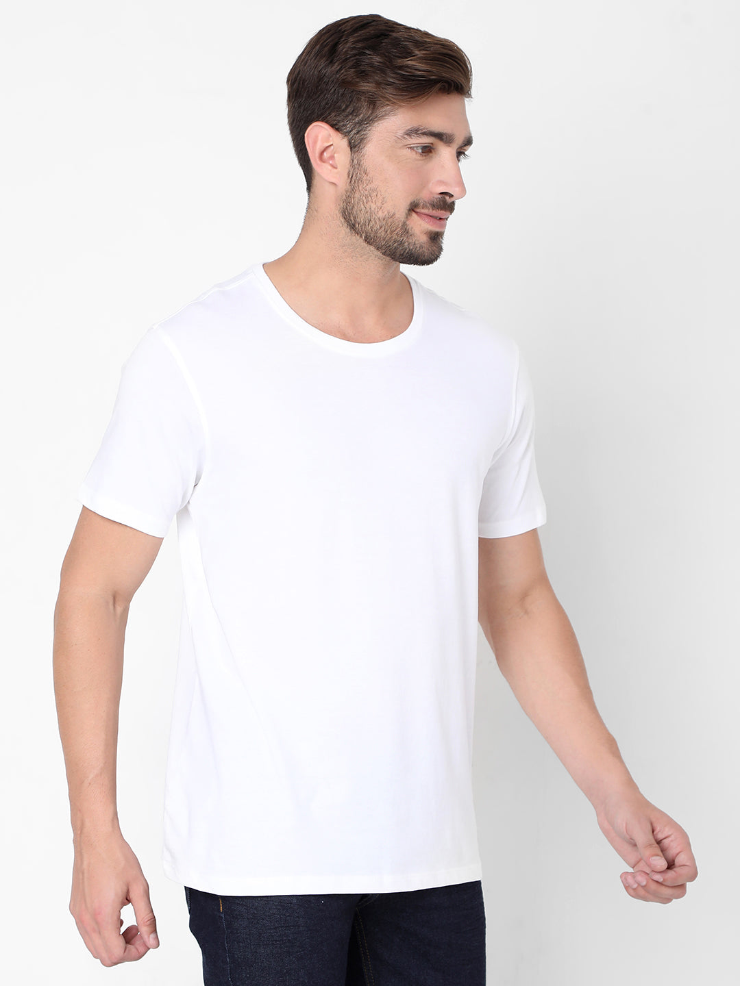 Spykar Men Multi Cotton Slim Fit Round Neck T-Shirt