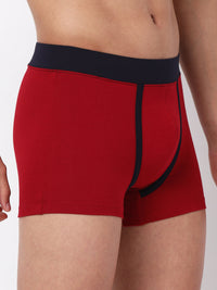 Men Premium Cotton Blend Maroon Trunk- Underjeans By Spykar